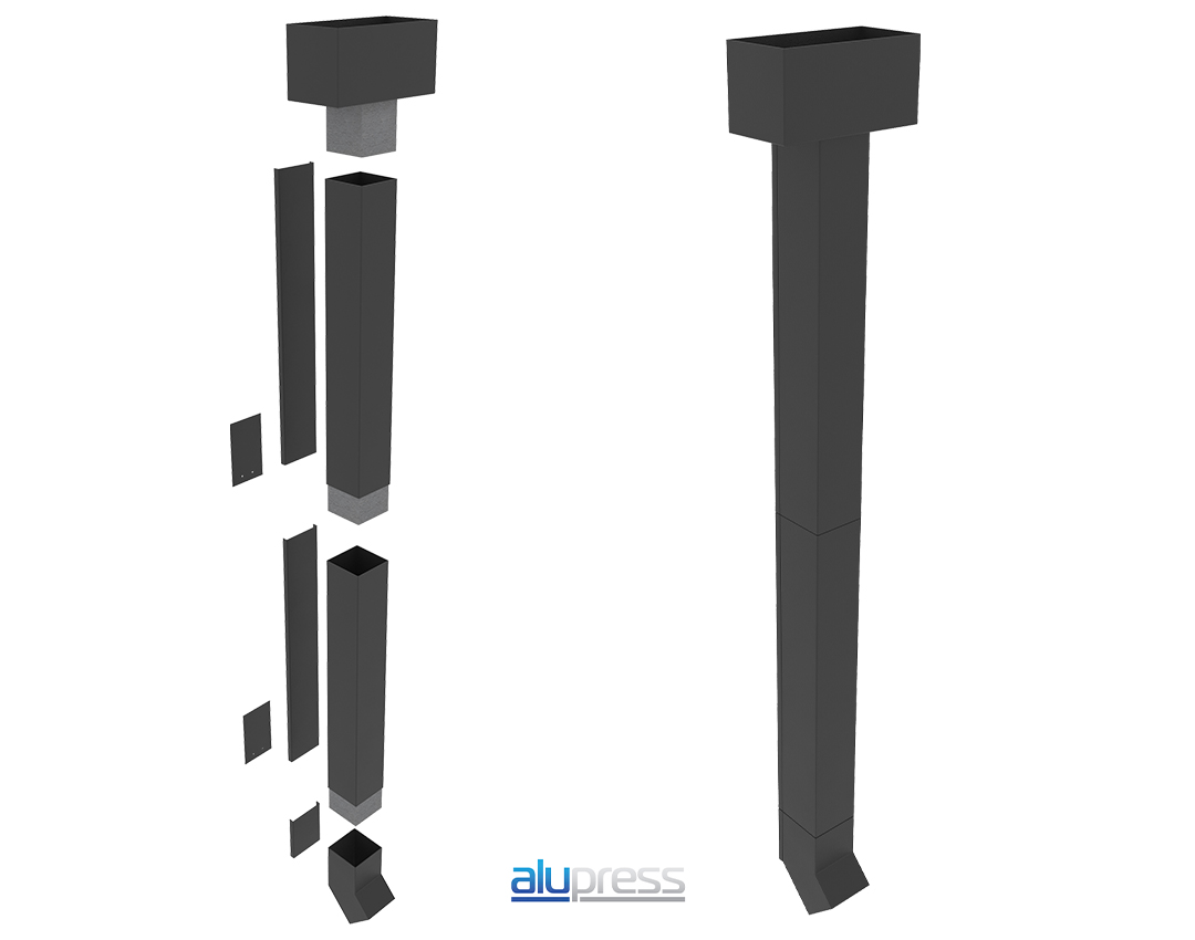 aluminium downpipes with round or square options in ireland